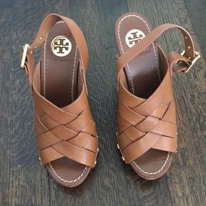 Tory Burch Brown Leather Heels